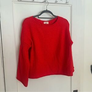 Lou & Grey Vibrant Red Crew Neck Sweater